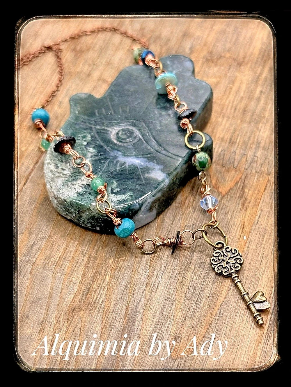 Skeleton Key Necklace Boho Talisman Jewelry
